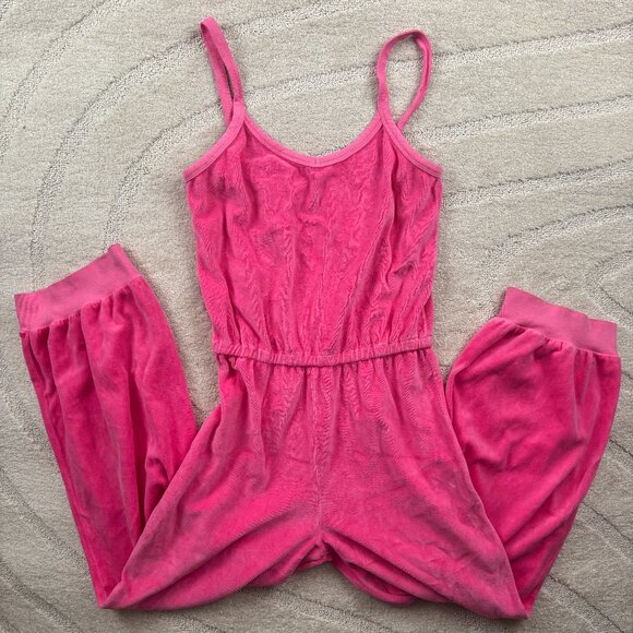 NWT Suzi Kondi Pink Velour Jumpsuit - Picture 1 of 6